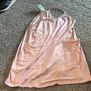 Elegant Pink Sleeveless Dress